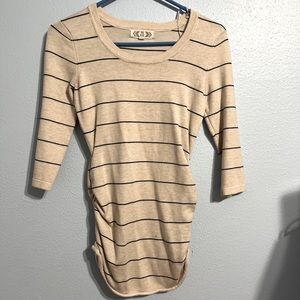 Striped Ruched Sweater Dress for Women